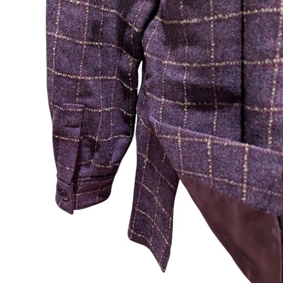 Faconnable Purple Plaid Women's Jacket - Picture 9 of 14